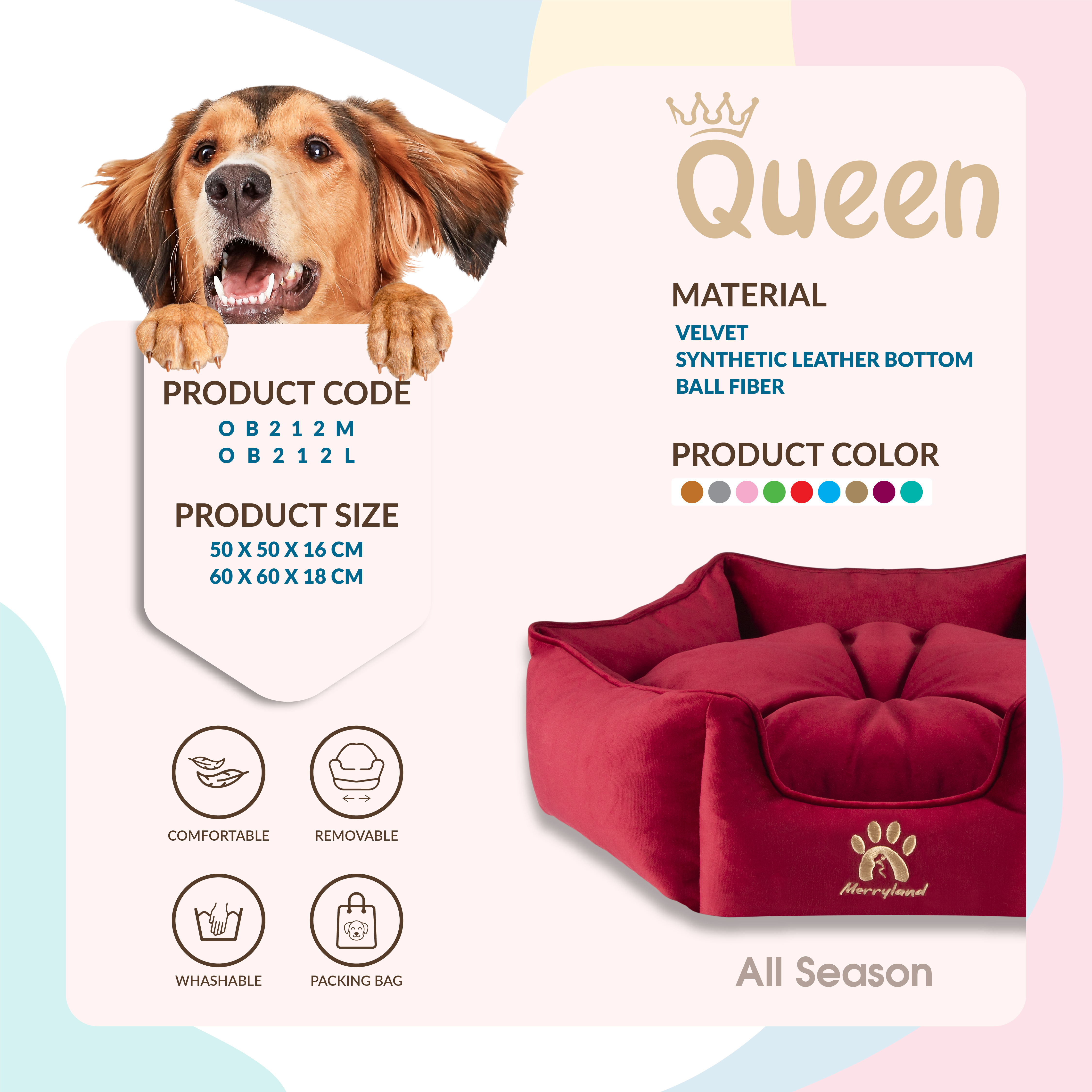 جای خواب مریلند مدل Queen